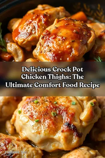 Delicious Crock Pot Chicken Thighs: The Ultimate Comfort Food Recipe : PIN FOR LATER Delicious Crock Pot Chicken Thighs: The Ultimate Comfort Food Recipe