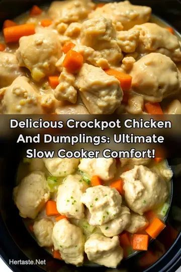 Delicious Crockpot Chicken And Dumplings: Ultimate Slow Cooker Comfort! : PIN FOR LATER Delicious Crockpot Chicken And Dumplings: Ultimate Slow Cooker Comfort!