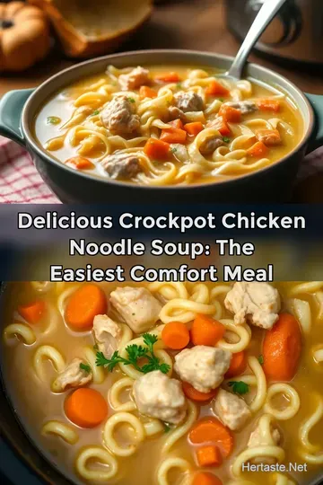 Delicious Crockpot Chicken Noodle Soup: The Easiest Comfort Meal : PIN FOR LATER Delicious Crockpot Chicken Noodle Soup: The Easiest Comfort Meal