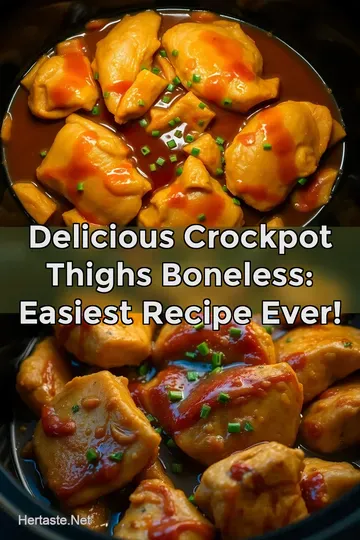 Delicious Crockpot Thighs Boneless: Easiest Recipe Ever! : PIN FOR LATER Delicious Crockpot Thighs Boneless: Easiest Recipe Ever!