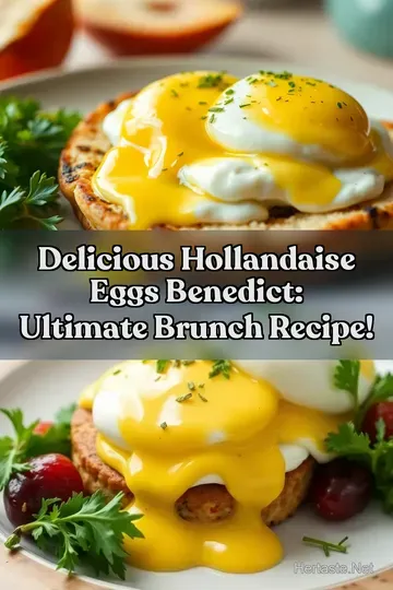 Delicious Hollandaise Eggs Benedict: Ultimate Brunch Recipe! : PIN FOR LATER Delicious Hollandaise Eggs Benedict: Ultimate Brunch Recipe!