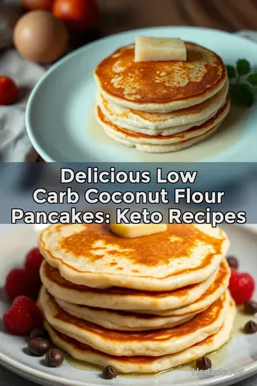 Delicious Low Carb Coconut Flour Pancakes: Keto Recipes : PIN FOR LATER Delicious Low Carb Coconut Flour Pancakes: Keto Recipes