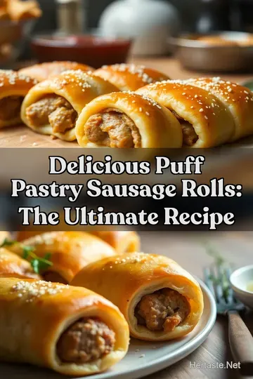 Delicious Puff Pastry Sausage Rolls: The Ultimate Recipe : PIN FOR LATER Delicious Puff Pastry Sausage Rolls: The Ultimate Recipe
