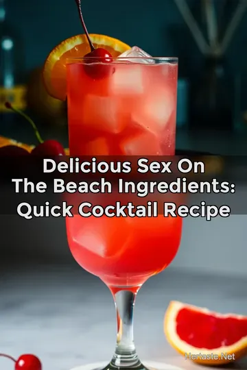 Delicious Sex on the Beach Ingredients: Quick Cocktail Recipe : PIN FOR LATER Delicious Sex on the Beach Ingredients: Quick Cocktail Recipe