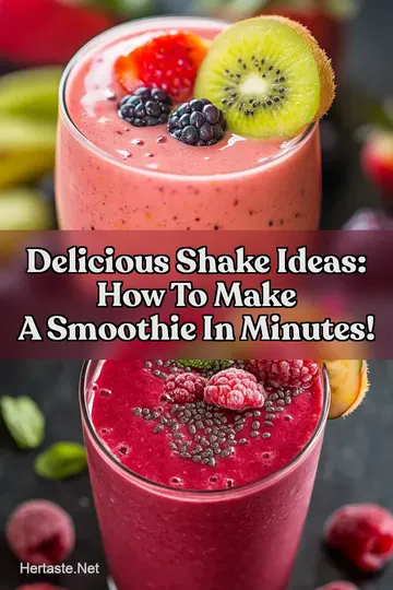 Delicious Shake Ideas: How To Make A Smoothie in Minutes! : PIN FOR LATER Delicious Shake Ideas: How To Make A Smoothie in Minutes!