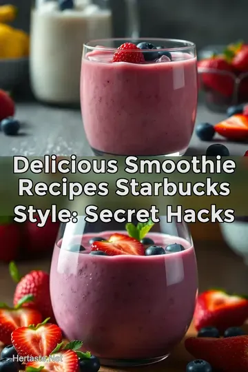 Delicious Smoothie Recipes Starbucks Style: Secret Hacks : PIN FOR LATER Delicious Smoothie Recipes Starbucks Style: Secret Hacks