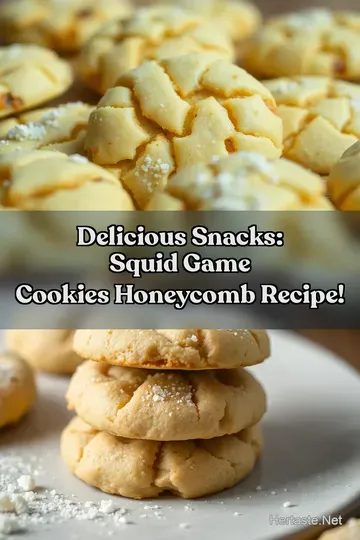 Delicious Snacks: Squid Game Cookies Honeycomb Recipe! : PIN FOR LATER Delicious Snacks: Squid Game Cookies Honeycomb Recipe!