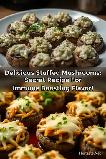 Delicious Stuffed Mushrooms: Secret Recipe for Immune Boosting Flavor! : PIN FOR LATER Delicious Stuffed Mushrooms: Secret Recipe for Immune Boosting Flavor!