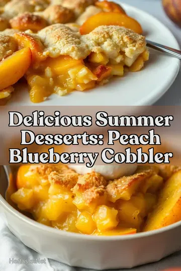 Delicious Summer Desserts: Peach Blueberry Cobbler : PIN FOR LATER Delicious Summer Desserts: Peach Blueberry Cobbler