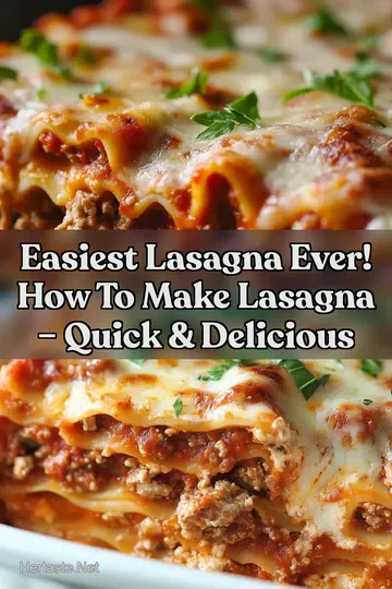 Easiest Lasagna Ever! How To Make Lasagna – Quick & Delicious : PIN FOR LATER Easiest Lasagna Ever! How To Make Lasagna – Quick & Delicious