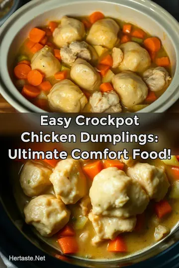 Easy Crockpot Chicken Dumplings: Ultimate Comfort Food! : PIN FOR LATER Easy Crockpot Chicken Dumplings: Ultimate Comfort Food!