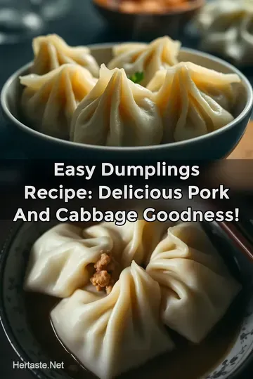 Easy dumplings recipe: Delicious Pork and Cabbage Goodness! : PIN FOR LATER Easy dumplings recipe: Delicious Pork and Cabbage Goodness!