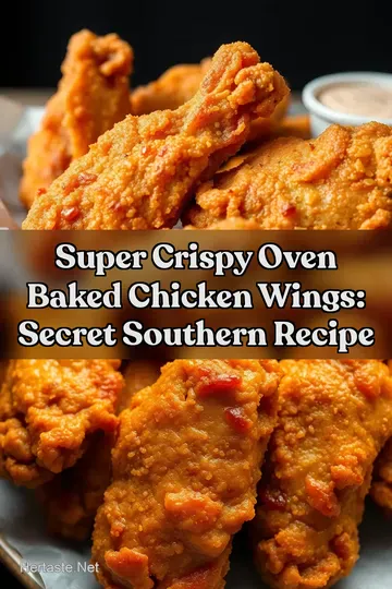 Super Crispy Oven Baked Chicken Wings: Secret Southern Recipe : PIN FOR LATER Super Crispy Oven Baked Chicken Wings: Secret Southern Recipe