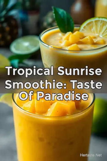 Tropical Sunrise Smoothie: Taste of Paradise : PIN FOR LATER Tropical Sunrise Smoothie: Taste of Paradise