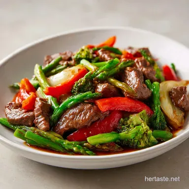 30Minute Beef Stir Fry with Vegetables in 30 Minutes Recipe Card