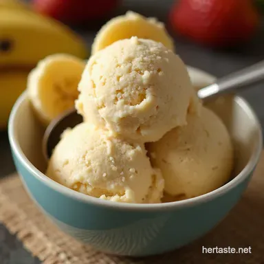 The Easiest Ever 3Ingredient Creamy Banana Ice Cream Recipe Card
