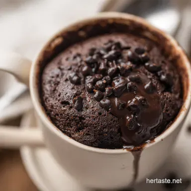 5Minute Chocolate Lava Mug Cake Instant Dessert Fix Recipe Card