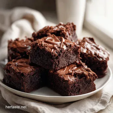 8x8 Dessert Recipe with Chocolate Brownies for 16 Servings Recipe Card