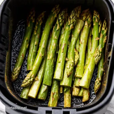 Crispy Air Fryer Asparagus Cut Up Ready in Minutes Recipe Card