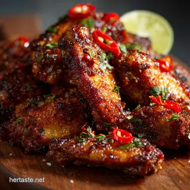 Air Fryer Sticky Spicy Chicken Wings Ultra Crispy PubStyle Perfection Recipe Card