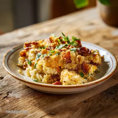 Paula Deen Chicken Casserole for 8 Servings Recipe Card