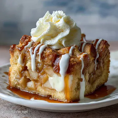Apple Pie Bread Pudding Recipe: Buttery & Crisp Recipe Card
