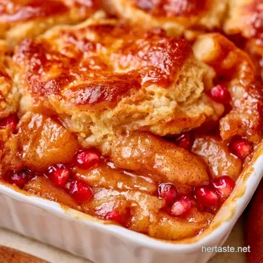 Apple Pomegranate Cobbler for 8 Servings Recipe Card