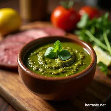 The Real Deal Vibrant Traditional Chimichurri Sauce Recipe Recipe Card