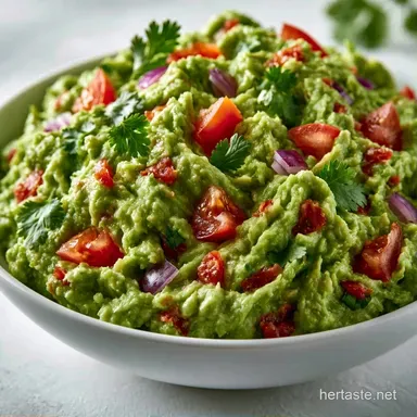 Avocado Serrano Guacamole Dip in 10 Min Recipe Card