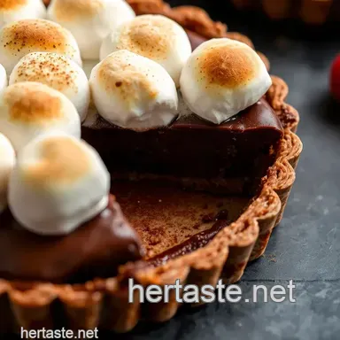 How to Bake Chocolate Tart with Toasted Marshmallow: An Amazing Treat! Recipe Card