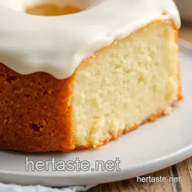 Classic Vanilla Butter Cake presentation