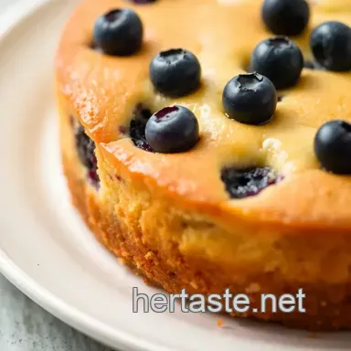 Light and Luscious Blueberry Ricotta Cake presentation