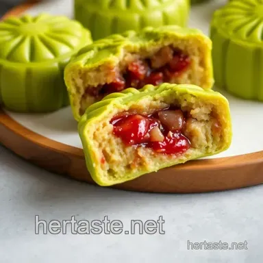 Easy Bake Matcha Mooncakes with Red Bean Delight: Ultimate Comfort Snack! Recipe Card