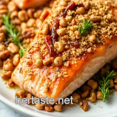 How to Bake Salmon with Crunchy Hazelnuts in 35 Min: A Delicious Twist! Recipe Card