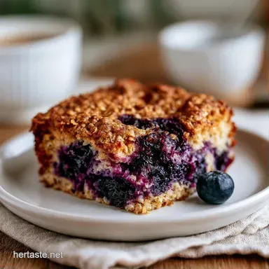 Baked Blueberry Oatmeal Meal Prep Recipe Card