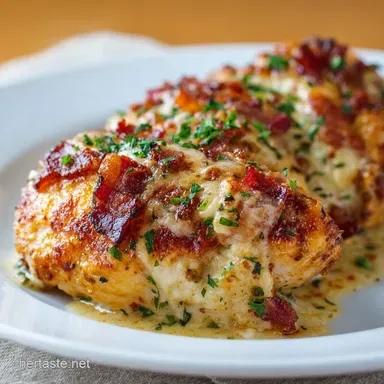 Baked Cheesy Bacon Ranch Chicken The Creamy OnePan Midweek Dinner Recipe Card