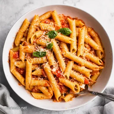 Baked Tomato Feta Pasta: The BEST TikTok Upgrade! Recipe Card