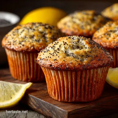 Lemon Poppy Seed Muffins: Our Famous Bakery Style Recipe Recipe Card