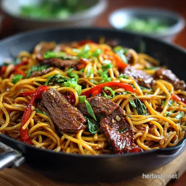 Beef Lo Mein Recipe Better Than TakeAway Easy Recipe Card