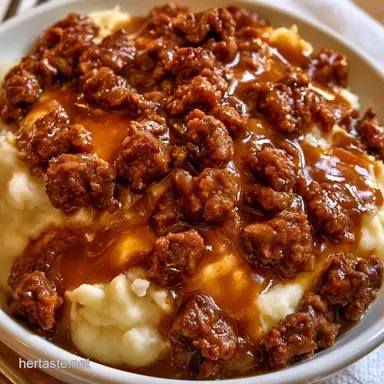 Beef Mashed Potatoes for 4 Servings Recipe Card