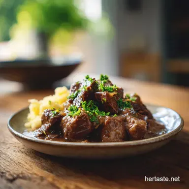 Beef Tips for 4 Servings | Bistro Quality Bites Recipe Card