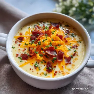 The Best Homemade Loaded Potato Soup in 50 Min Recipe Card