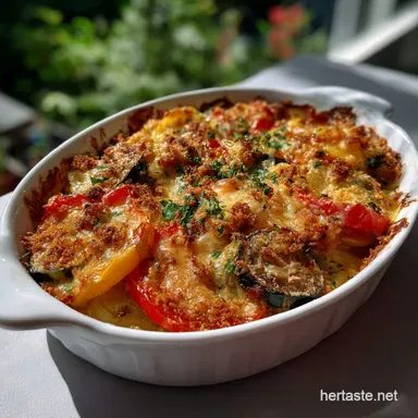 Our Best Summer Casseroles: Mahogany-Topped Gratin Recipe Card