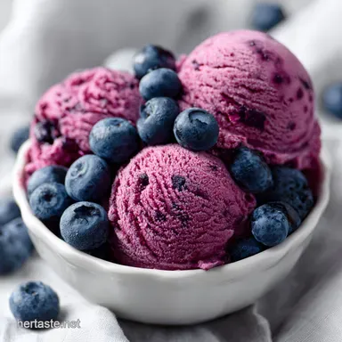 Blueberry Ice Cream Recipe: No-Churn Delight Recipe Card