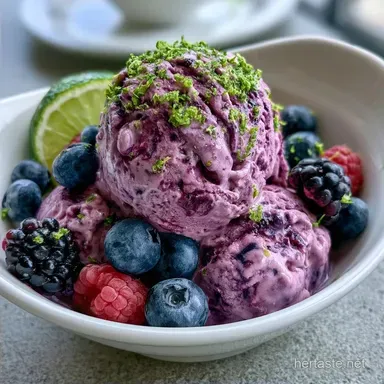 Blueberry Lime Ice Cream for 6 Servings