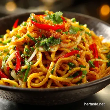 Indian Hakka RestaurantStyle Noodles My Speedy Weeknight Fix Recipe Card