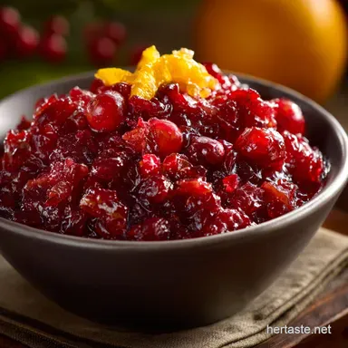 Cranberry Relish: Easy, Bright Cranberry Orange Relish for Thanksgiving Dinner Recipe Card