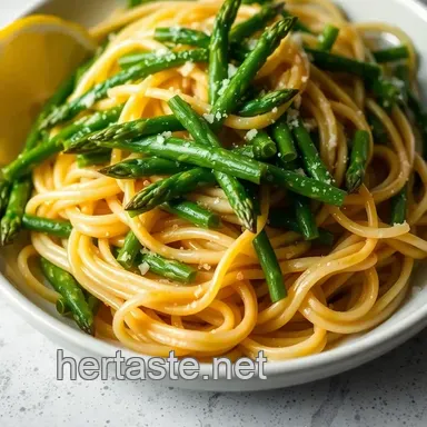 Easy & Zesty Asparagus Lemon Pasta: A Springtime Delight! Recipe Card