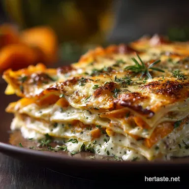 Vegetable Lasagna with Butternut Bchamel: Ultra-Creamy Comfort Food Recipe Card