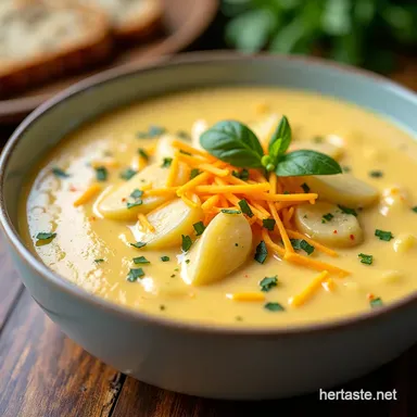 Cheddar Garlic Herb Potato Soup Hug in a Bowl